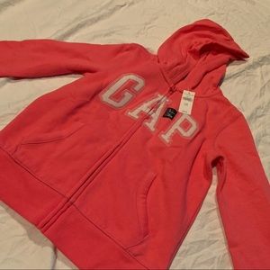 Gap Kids Pink Logo Zip Up Hoodie